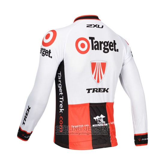 2013 Cycling Jersey Trek Orange and White Long Sleeve and Bib Tight